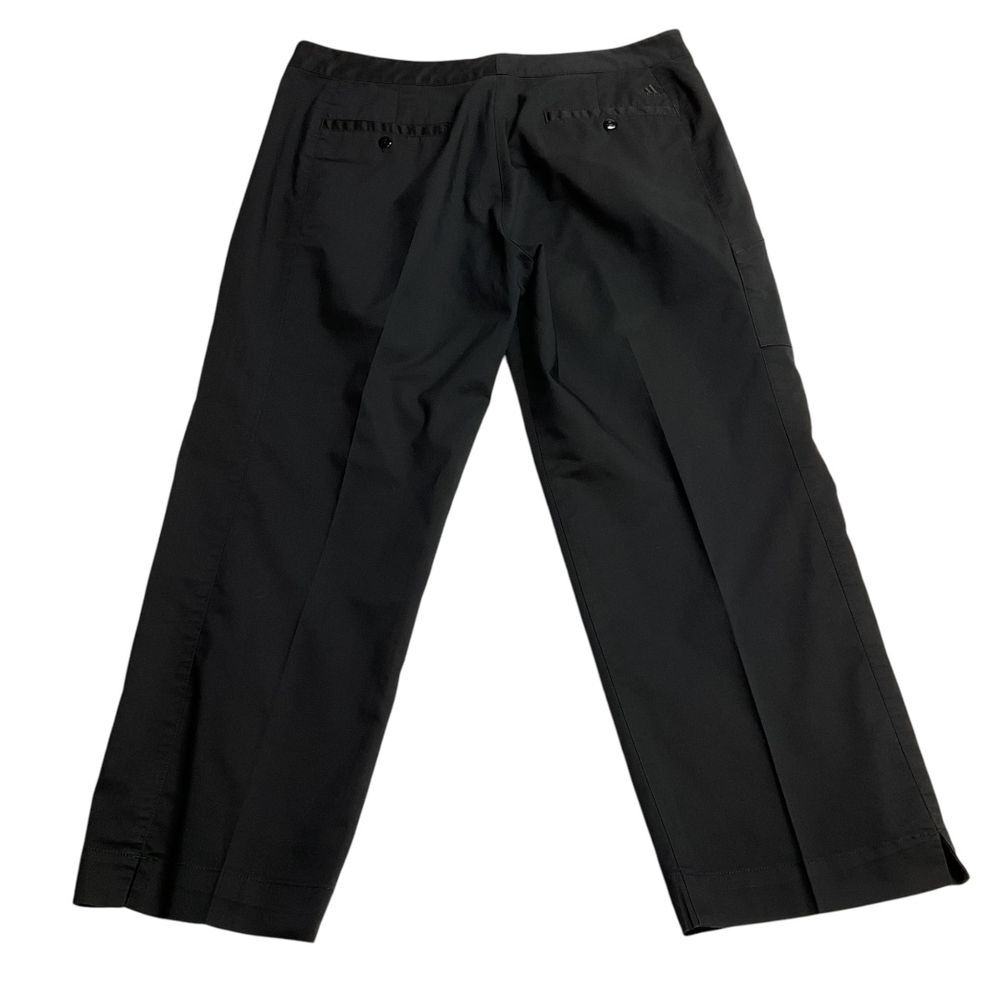 Adidas Women's Stretch Ankle Straight Pants Sz 10 Black Zip Pockets Classic Work